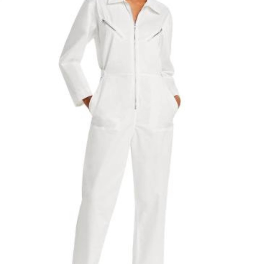 Sunset + spring white boilersuit